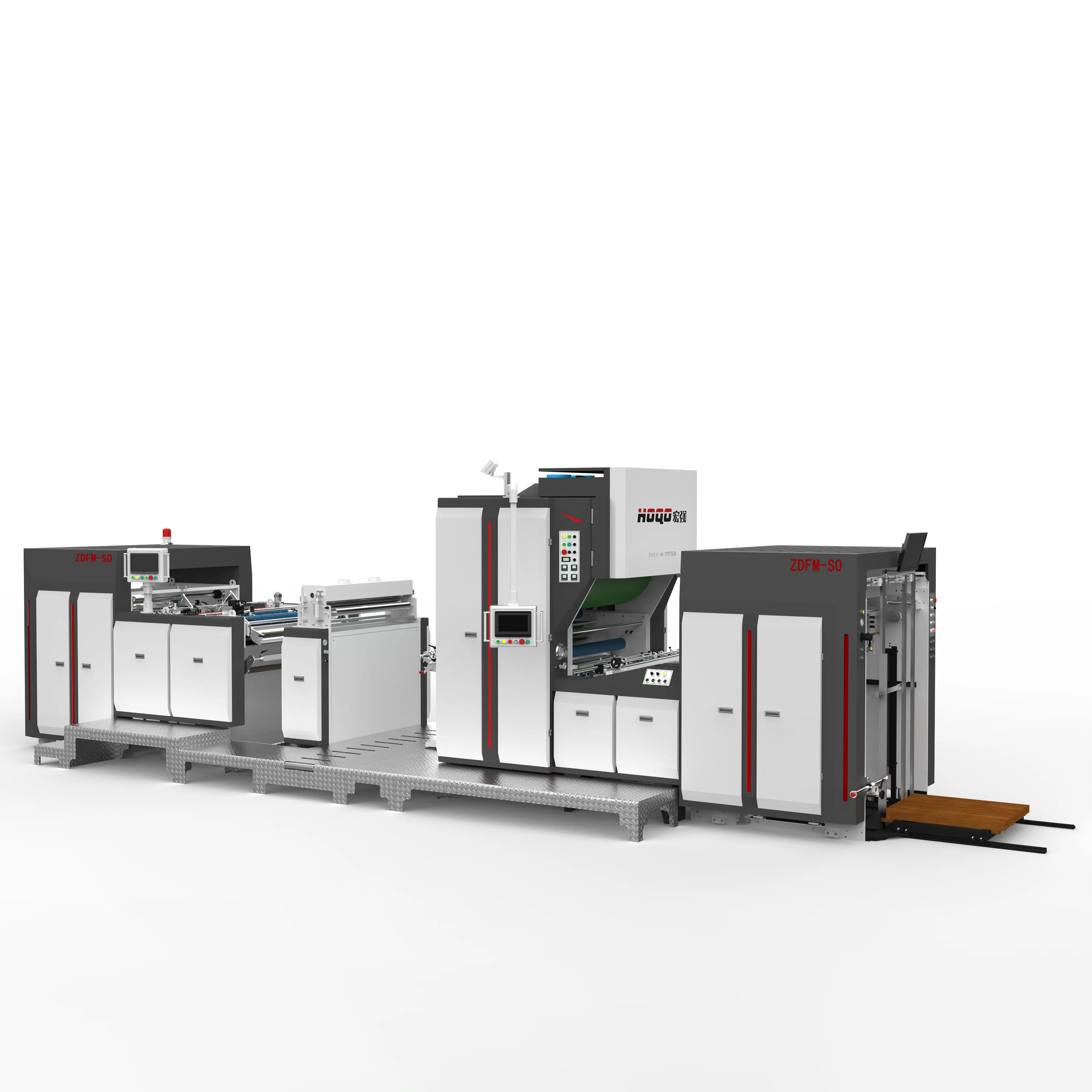 Meaisín Laminating Cóireála Servo Corona Chliste